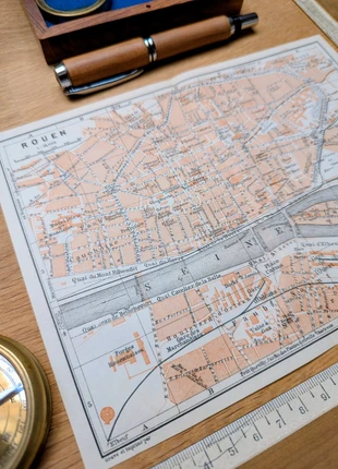 Imprimée en 1902, carte de Rouen, Normandie. Original Vintage Authentique., brand: LesOubliées, condition: Very good, €14.90, €16.35 includes Buyer Protection Pro