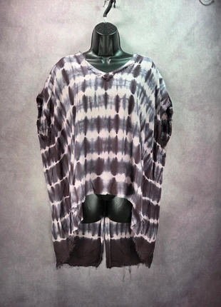 Label Lab Womens Tie Dye Oversized Top Size M Frayed Hem Boho Festival Style, brand: Black Label, condition: Very good, size: M / 10, £9.95, £11.15 includes Buyer Protection