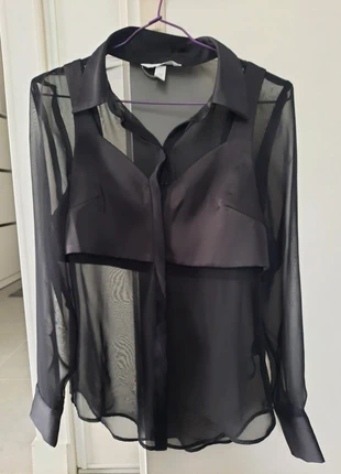 Chemisier transparent, merk: H&M, staat: Nieuw zonder prijskaartje, maat: S / 36 / 8, € 5,00, € 5,95 inclusief Kopersbescherming