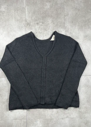 Pull Sézane en kid mohair et alpaga noir col V motif noir taille S, brand: Sézane, condizioni: Ottime, taglia: S / IT 40 / EU 36, €65.00, €68.95 include la Protezione acquisti