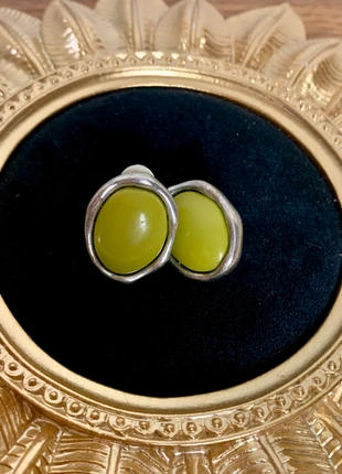 Boucles d'oreilles clips vertes et argentées vintage #vintage, marke: Vintage, zustand: Sehr gut, 12,00 €, 13,30 € beinhaltet Vinted-Käuferschutz Pro