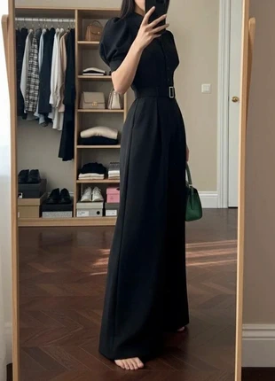 Combinaison élégante noire manches bouffantes style chic intemporel, brand: solae, condition: Very good, size: M / 38 / 10, €54.99, €58.44 includes Buyer Protection