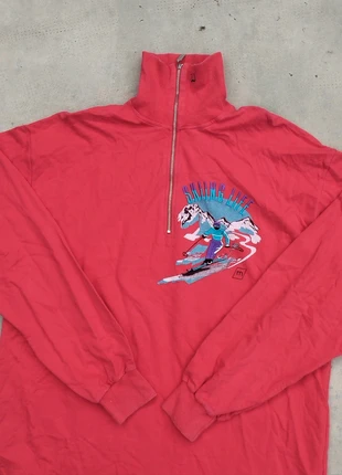 Vintage Ski Embroidered Thin Half Zip Hoodie/Sweatshirt unisex 90s, marque: Vintage Dressing, état: Très bon état, taille: L, 19,99 €, 21,69 € Protection acheteurs incluse