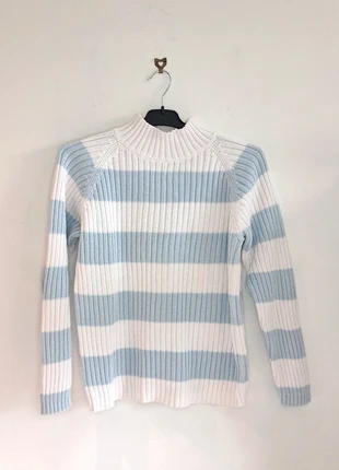 🤍Pull Femme L/40 Rayé Blanc Et. Bleu Clair 100% Coton🤍, marca: Blanc Bleu, estado: Muy bueno, tamaño: L / 40 / 12, 22,90 €, 24,75 € Protección al comprador incluida