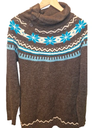 Pull chaud à col montant motifs nordiques, brand: Inconnu, condition: Very good, size: L / 40 / 12, €3.00, €3.85 includes Buyer Protection