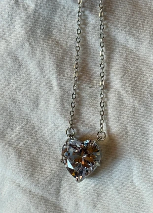Bought in Japan. Large 15mm heart CZ cubic zirconia necklace, brand: Heart, condition: Very good, £17.01, £18.56 includes Buyer Protection