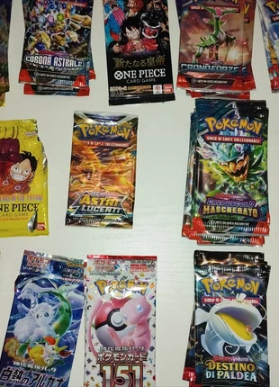 Bustine VUOTE Pokémon/One Piece, marca: Pokémon, estado: Muy bueno, 2,00 €, 2,80 € Protección al comprador incluida