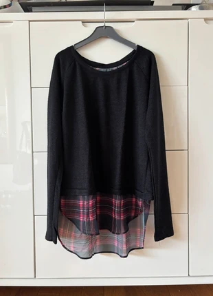 Pull fin avec mousseline écossais, condition: Very good, size: XS / 34 / 6, €3.00, €3.85 includes Buyer Protection