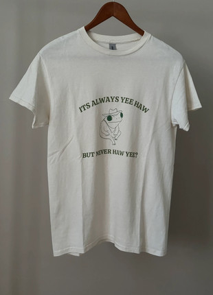 T-shirt « it’s always yee haw but never haw yee » frog, marque: Gildan, état: Très bon état, taille: S / 36 / 8, 6,00 €, 7,00 € Protection acheteurs incluse