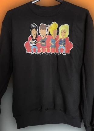 Felpa nera I Beavis and Butt-Head, marque: Fruit of the Loom, état: Très bon état, taille: M, 20,00 €, 21,70 € Protection acheteurs (Pro) incluse