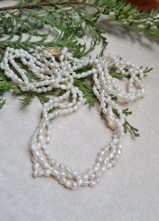 Collier en perles de culture d'eau douce fines trois rangs, marque: Perles d’eau douce, état: Très bon état, 60,00 €, 63,70 € Protection acheteurs (Pro) incluse