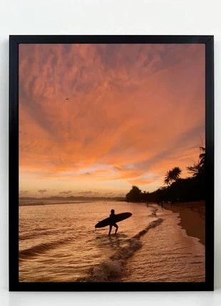 7. Poster surf sous le coucher de soleil vendu avec cadre au format A4, marca: Impression, estado: Muy bueno, 19,99 €, 21,69 € Protección al comprador incluida