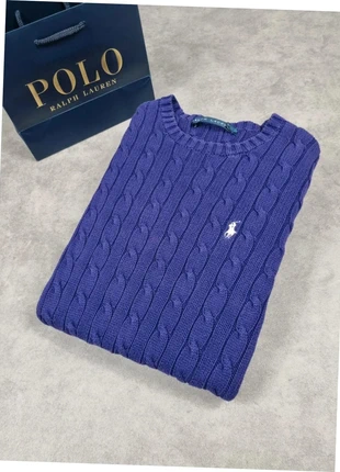 Pull Sweat Torsadé Tressé Ralph Lauren Violet Logo Blanc Taille S Femme, merk: Ralph Lauren, staat: Heel goed, maat: S / 36 / 8, € 56,00, € 59,50 inclusief Kopersbescherming