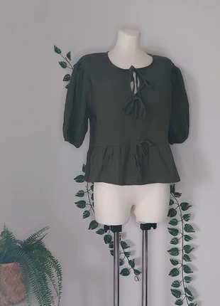 Blouse à noeud gaze de coton, marke: Boutique Italiana, zustand: Neu, mit Etikett, größe: Einheitsgröße, 10,00 €, 11,20 € inklusive Vinted-Käuferschutz