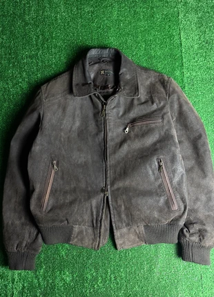 Vintage true genuine leather bomber jacket cropped vera pelle giacca aviator A-2 flight lederjacke, marca: Real Leather, estado: Muito bom, tamanho: XL, €49.99, €53.19 inclui Proteção do Comprador