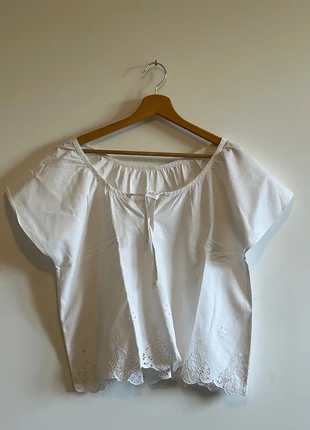 Blouse coton blanche dentelle Xl, brand: sans marque, condition: Very good, size: XL / 42 / 14, €3.95, €4.85 includes Buyer Protection