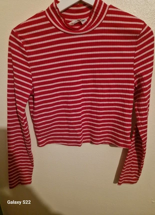 Womens size large Primark pink long sleeved stripey cropped top, Vgc, brand: Primark, condition: Very good, size: L / UK 16-18, £3.00, £3.85 includes Buyer Protection