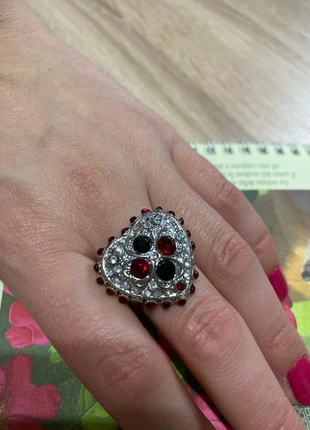 Anello cuore cristalli in metallo, état: Bon état, taille: 18,5 mm, 3,00 €, 3,85 € Protection acheteurs incluse