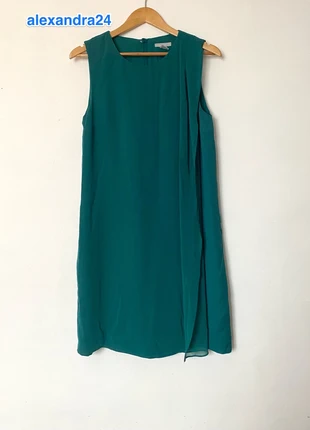 Robe verte en voile drapé sur le côté gauche, brand: H&M, condition: Very good, size: L / 40 / 12, €14.00, €15.40 includes Buyer Protection