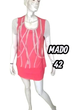 Mado et les Autres Taille 42 Tunique ou robe courte doublée manches courtes rose crème, brand: MADO, condition: Very good, size: XL / 42 / 14, €6.50, €7.53 includes Buyer Protection Pro