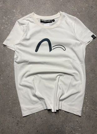 T-shirt Evisu Kuro femme blanc noir coton japan printed X9-27, merk: Evisu, staat: Heel goed, maat: XS / 34 / 6, € 34,90, € 37,35 inclusief Kopersbescherming