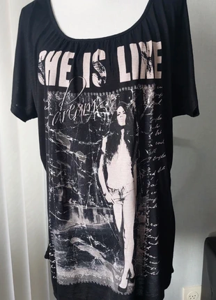 Top dames zwart met print XL, marca: Yessica, estado: Muito bom, tamanho: XL / 42 / 14, €3.50, €4.38 inclui Proteção do Comprador