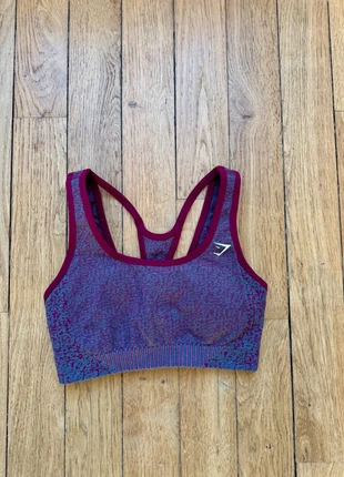 Brassiere Gymshark bordeaux et gris taille XS excellent état logo floqué, marque: Gymshark, état: Très bon état, taille: XS, 15,00 €, 16,45 € Protection acheteurs incluse