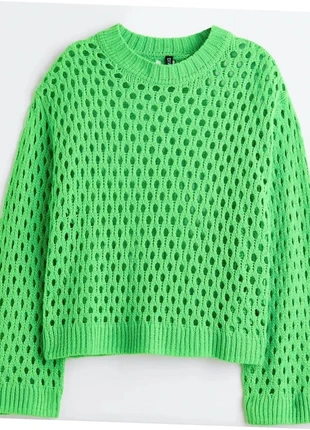 Pull Maille Filet Cropped Vert éclatant H&M Divided T. S - Neuf, brand: H&M Divided, condition: New without tags, size: S / 36 / 8, €7.00, €8.05 includes Buyer Protection