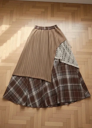 Jupe patchwork Y2K vintage taille M – motifs carreaux & crochet, marque: y2k, état: Très bon état, taille: M / 38 / 10, 46,50 €, 49,53 € Protection acheteurs incluse