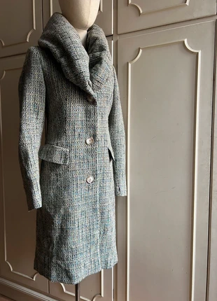 Vintage Italian Tweed Trenchcoat – Multicoloured Pastel, Large Collar, Made in Italy S, marca: true vintage, estado: Muy bueno, tamaño: S / 36 / 8, 22,50 €, 24,33 € Protección al comprador incluida