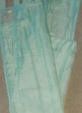 Teal sheer Tab Top Voile Panels x 2, condition: Very good, size: 200 cm - 249 cm, £4.00, £4.90 includes Buyer Protection