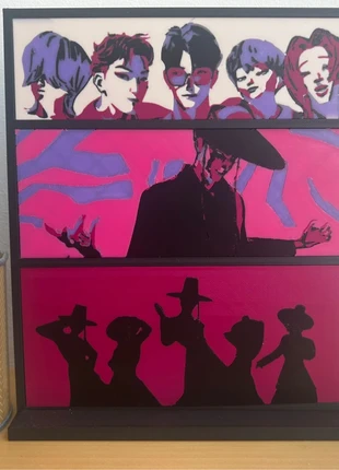 Support déco Saja Boys – Kpop Demon Hunters en 3 panneaux, marque: Kpop demon hunters, état: Très bon état, 12,00 €, 13,30 € Protection acheteurs (Pro) incluse