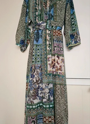 Zara Green Patchwork Printed Midi Dress Size XS Bloggers Fave, brand: Zara, condition: Very good, size: XS / UK 4-6, £16.00, £17.50 includes Buyer Protection