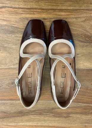 Mary Jane incrociate bordeaux in vernice, brand: egle milano, condizioni: Nuovo senza cartellino, taglia: 37, €50.00, €53.20 include la Protezione acquisti