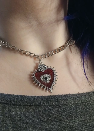 Gothic Red heart chain necklace, brand: gothic, condition: New with tags, £7.00, £8.05 includes Buyer Protection