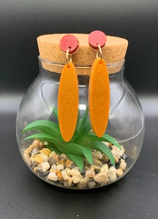Boucles d’oreilles en résine époxy et acier inoxydable, marque: Fait Main, état: Neuf avec étiquette, 8,00 €, 9,10 € Protection acheteurs (Pro) incluse
