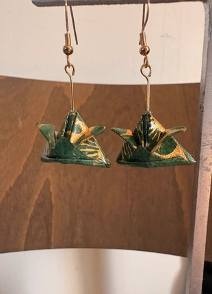 Boucles d’oreilles jingasa – origami japonais fait main, marca: Fait Main, estado: Novo com etiquetas, €7.00, €8.05 inclui Proteção do Comprador