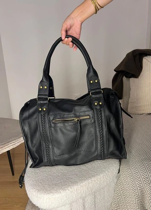 Sac à main grand format cuir noir pour les cours ou travail fourre-tout, brand: Noir, condition: Very good, €39.00, €41.65 includes Buyer Protection