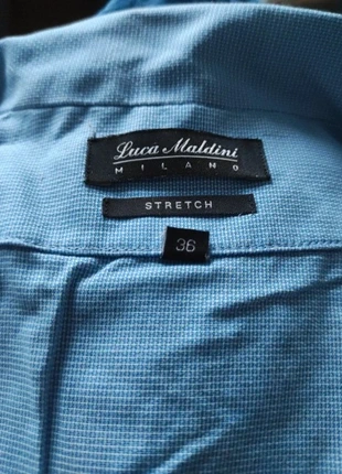 Chemise en coton bleu à manches courtes Luca Maldini Taille 36 neuve, marca: Milano, estado: Nuevo sin etiquetas, tamaño: S / 36 / 8, 3,60 €, 4,48 € Protección al comprador incluida