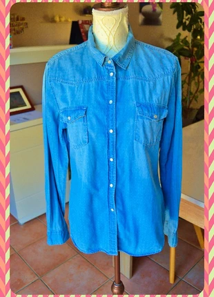 chemise Cecilia Fashion bleu taille 44, marque: Cecilia Fashion, état: Très bon état, taille: XXL / 44 / 16, 8,00 €, 9,10 € Protection acheteurs (Pro) incluse