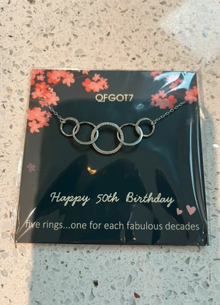 50th Birthday necklace, brand: Unique jewelry, condition: New with tags, £5.00, £5.95 includes Buyer Protection