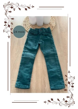🌿 Pantalon slim vert sapin Sergent Major – 24 mois 🌿, brand: Sergent Major, condition: Very good, size: 24-36 months / 92 cm, €12.00, €13.30 includes Buyer Protection