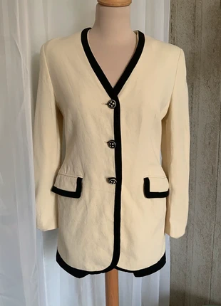 Veste/ blazer écru et noir Taille 36, marque: Coexis, état: Bon état, taille: S / 36 / 8, 6,00 €, 7,00 € Protection acheteurs incluse