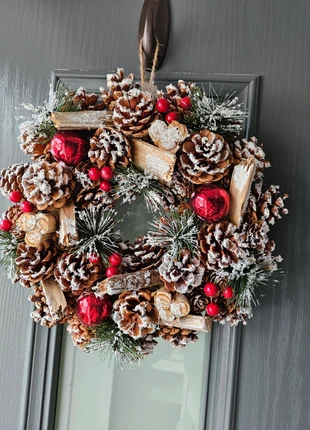 Xmas door wreath 30cm, brand: Wreaths&Reindeers, condition: New with tags, £9.00, £10.15 includes Buyer Protection Pro