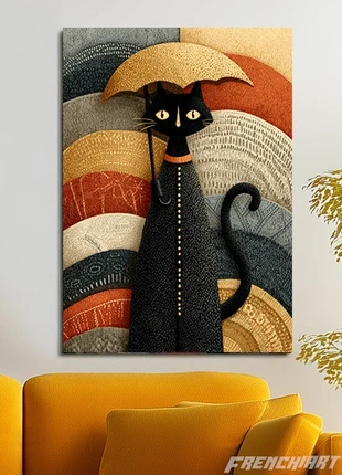 Poster métallique 30cm x 42cm Chat Parapluie  + aimant mural fourni., marque: Alternative, état: Très bon état, 29,00 €, 31,15 € Protection acheteurs (Pro) incluse
