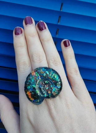 Anillo amonita holográfica, marque: MERMAID, état: Neuf sans étiquette, taille: Ajustable, 6,00 €, 7,00 € Protection acheteurs incluse