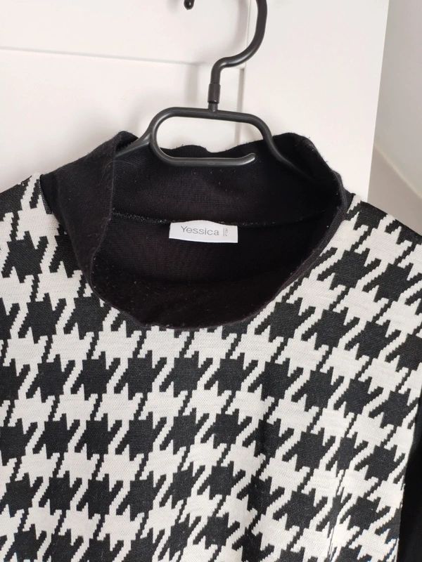 Pull fin motif pied de poule - photo numéro 3