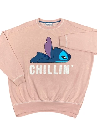 Disney Lilo and Stitch Chillin' Long Sleeve Sweater Jumper | XS (6-8) | Pink, brand: Disney, condition: Good, size: XS / 6, £2.00, £2.80 includes Buyer Protection