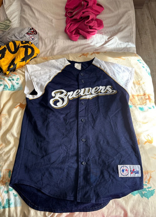 Chemise baseball, marque: Majestic, état: Bon état, taille: L, 10,00 €, 11,20 € Protection acheteurs incluse