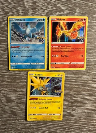 Pokémon kaarten - Moltres, Zapdos, Articuno - Pokémon GO, marca: Pokémon, estado: Nuevo sin etiquetas, 4,00 €, 4,90 € Protección al comprador incluida